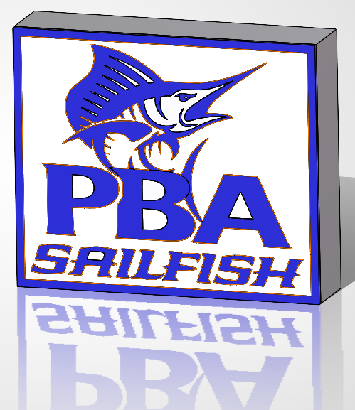 Palm Beach Atlantic University Light Box PBA Marlins – Marlin Mascot Edition