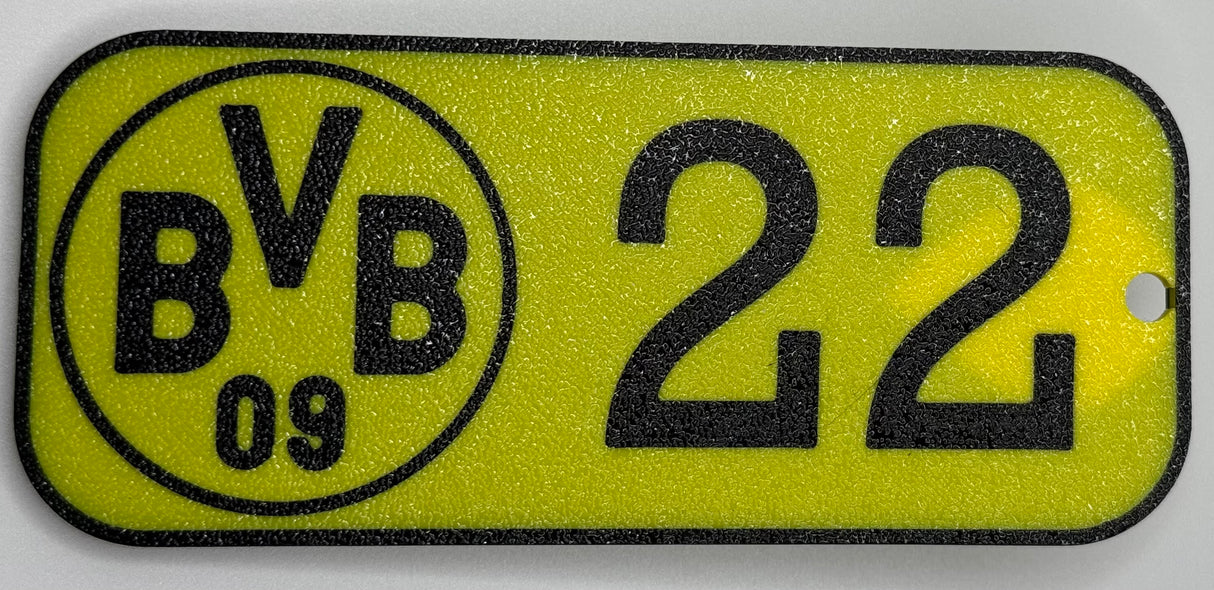 Custom 3D Printed BVB Bag Tag with 3D Soccer Ball – Personalized Name & Number
