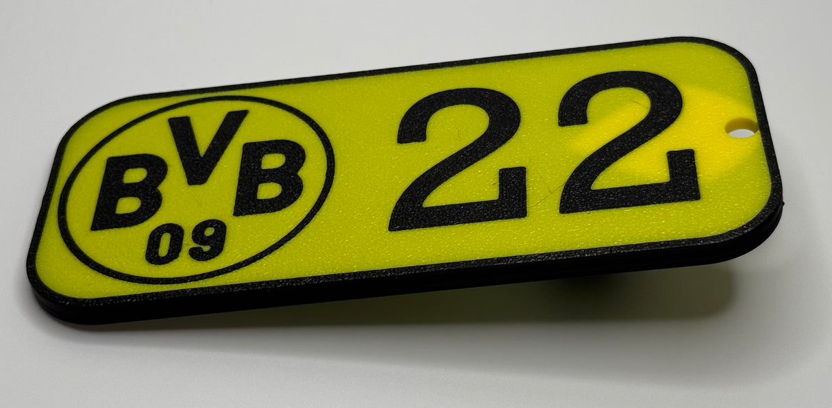 Custom 3D Printed BVB Bag Tag with 3D Soccer Ball – Personalized Name & Number