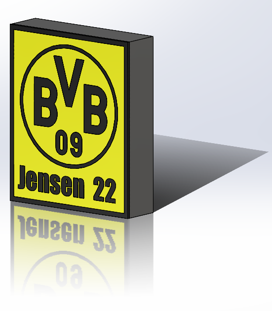 Custom 3D Printed BVB Player Light Box – Personalized Soccer Fan Gift (Name & Number)