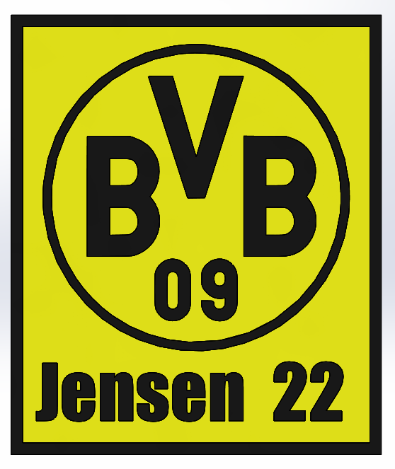 Custom 3D Printed BVB Player Light Box – Personalized Soccer Fan Gift (Name & Number)