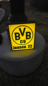 Custom 3D Printed BVB Player Light Box – Personalized Soccer Fan Gift (Name & Number)