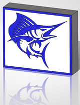 Palm Beach Atlantic University Light Box – Marlin Mascot – Minimalist Edition