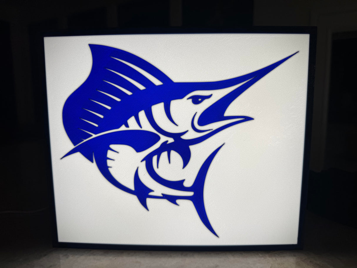 Palm Beach Atlantic University Light Box – Marlin Mascot – Minimalist Edition