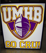 UMHB Light Box Sign — “GO CRU!” (3D Printed LED Display)